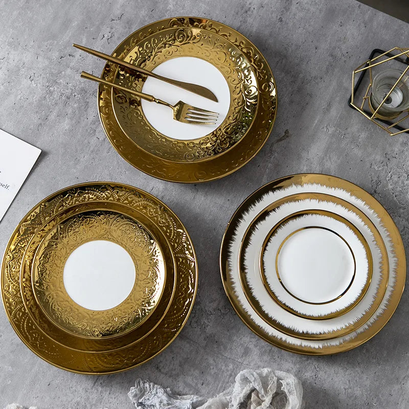 Afralia™ Nordic Ceramic Dinner Plate Set