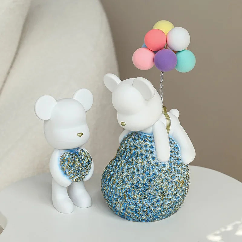 Afralia™ Cute Bear Desktop Decoration for Home and Office - Mini Artwork for TV Cabinet