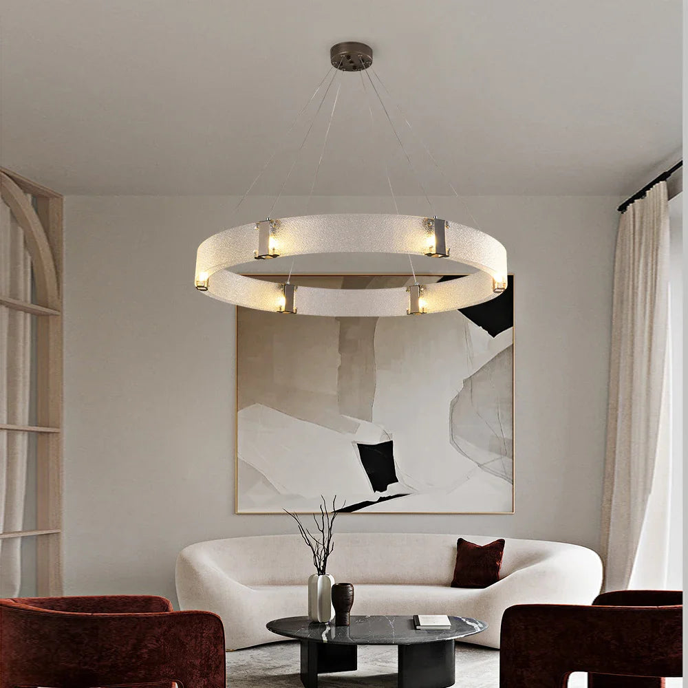 Afralia™ Gold LED Chandelier for Luxe Living Room Lighting