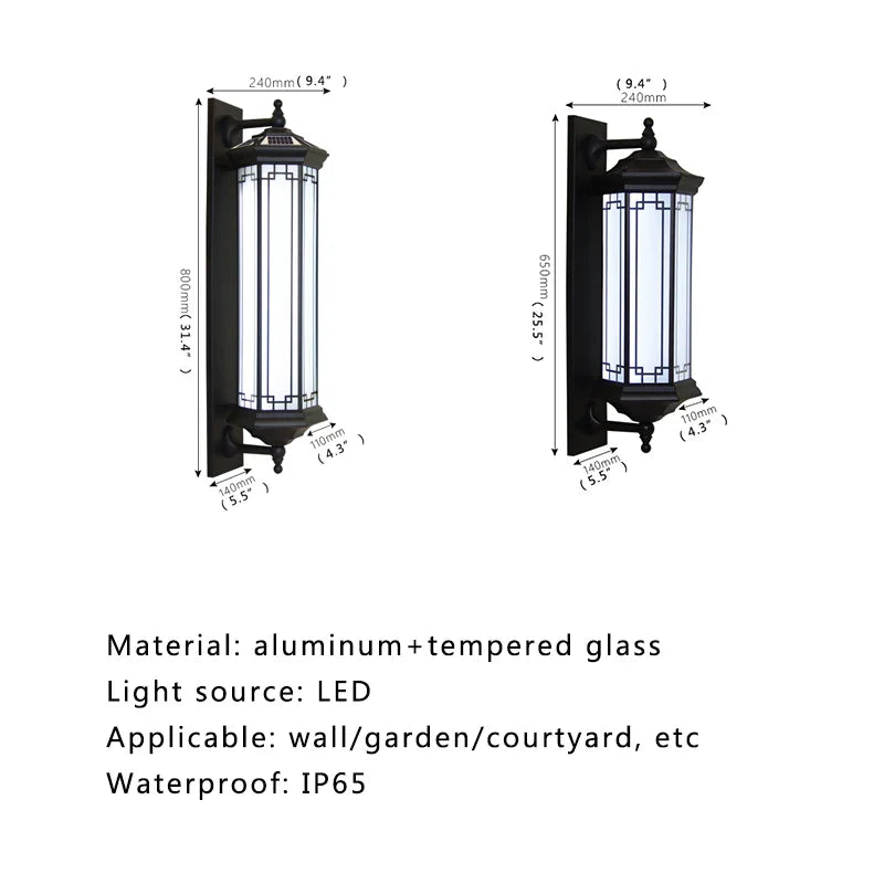 Afralia™ Solar Wall Lamp Outdoor Sconce Lights LED Waterproof IP65 Home Courtyard