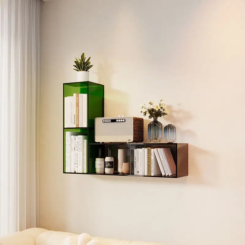 Afralia™ Modern Solid Wood Wall-Mounted Bookcase Shelf for Home Living Room Bedroom