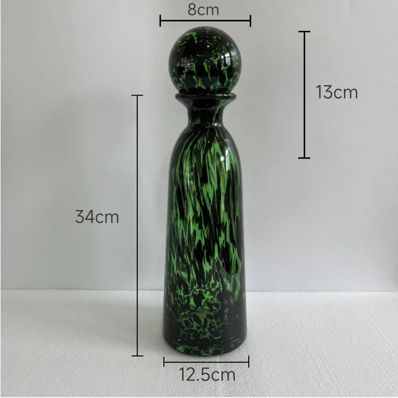 Afralia™ Leopard Texture Glass Vase: Modern Floral Vase for Chic Room Decor