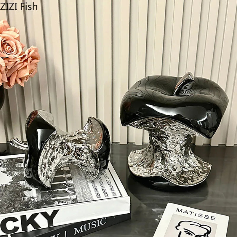 Afralia™ Silver-plated Fruits Sculpture for Stylish Room Decor