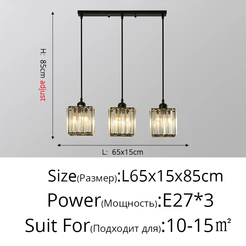 Afralia™ Crystal Chandelier Luxury Ceiling Lamp LED Modern Pendant Light for Indoor Spaces