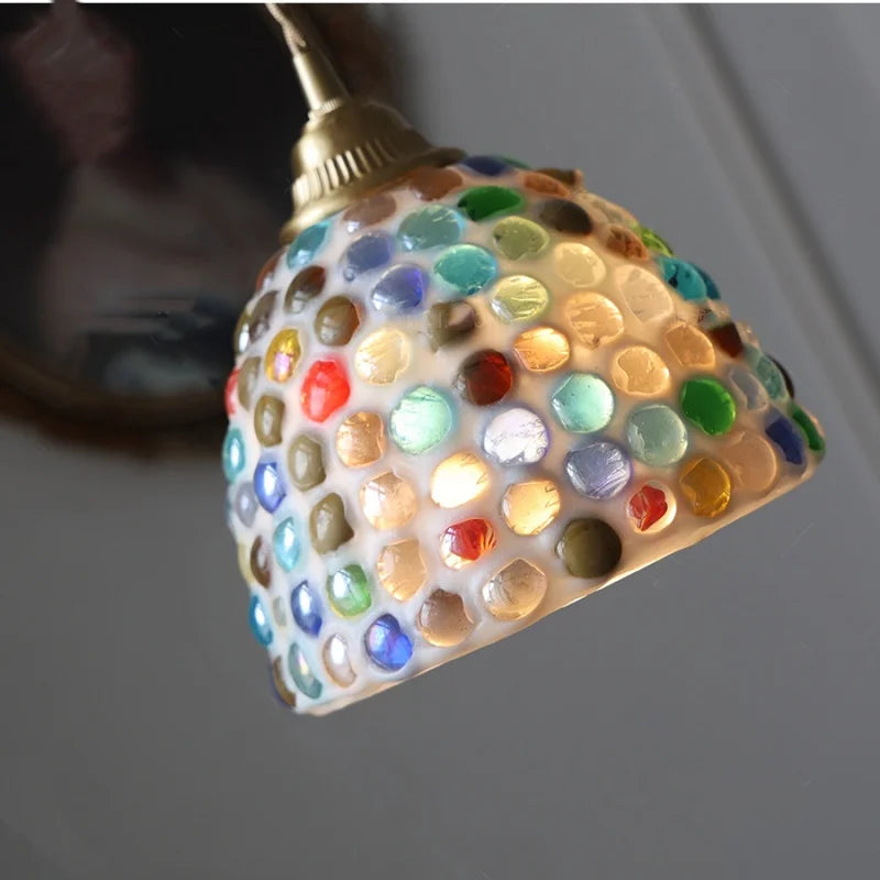 Afralia™ Tiffany Conch Glass LED Pendant Light - Adjustable & Colorful for Reading, Children, Dining Room