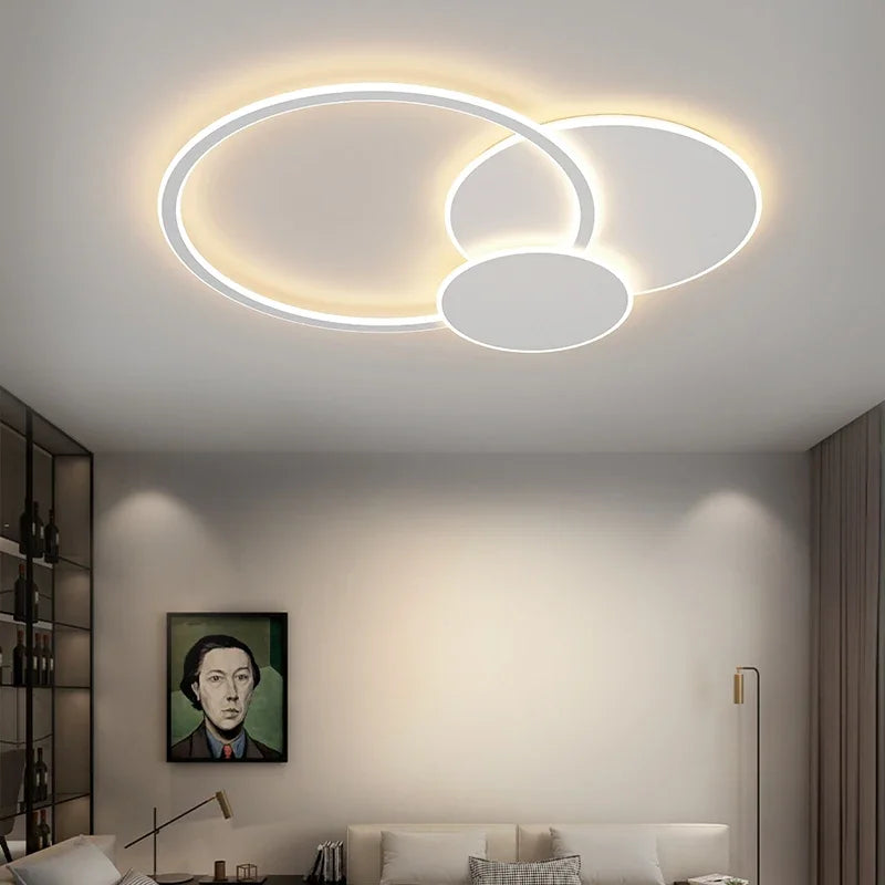 Afralia™ Smart Ring Ceiling Chandelier for Modern Living Room Bedroom Lighting