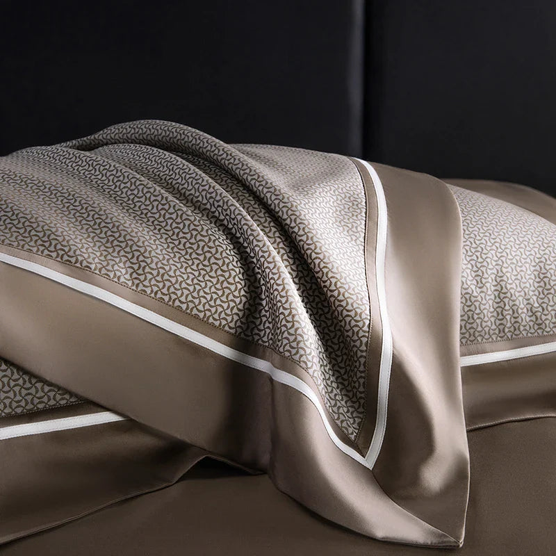 Afralia™ Luxury Egyptian Cotton Duvet Cover Set, Queen King Size Bedding Set
