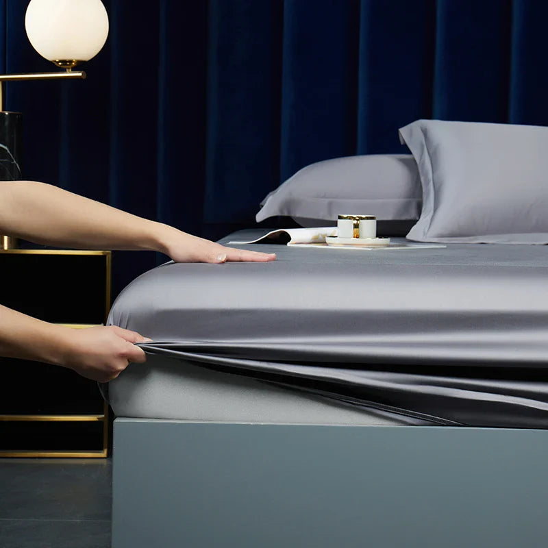 Afralia™ Lyocell Fitted Mattress Protector Cover 160x200 180x200 Luxuriously Soft Elastic Bed Sheet