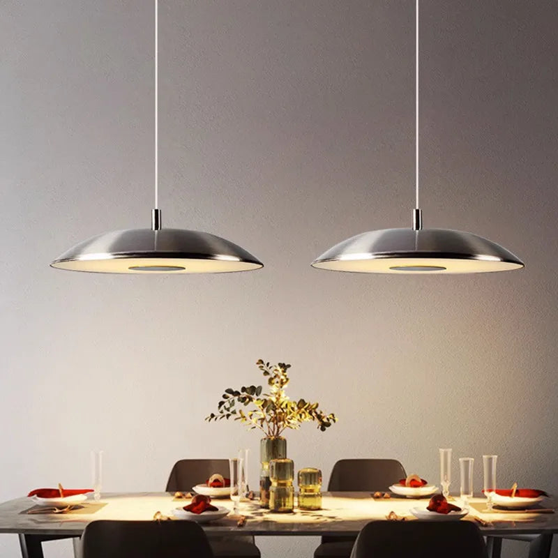 Nordic Chrome Pendant Lamp by Afralia™: Postmodern Foscarini Design for Living Room, Kitchen, Dining Area