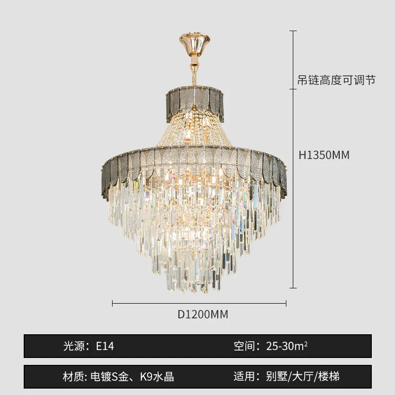 Afralia™ Shell Art Color Chandelier Luxury Lighting for Living & Dining Rooms