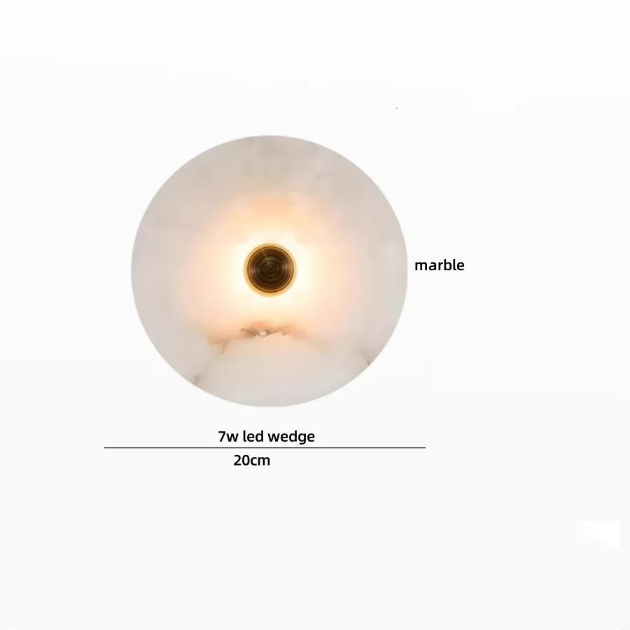 Afralia™ White Marble LED Wall Sconce Nordic Modern Simple Home Decor Mirror Light