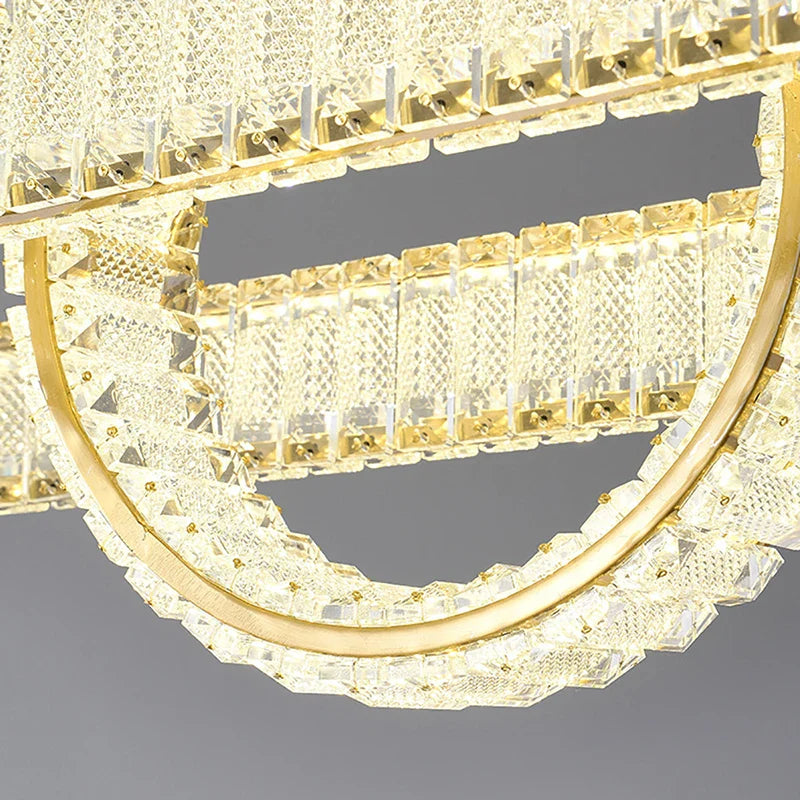 Afralia™ Crystal Chandelier Pendant Lamps for Home Decor and Modern Living Room Lighting