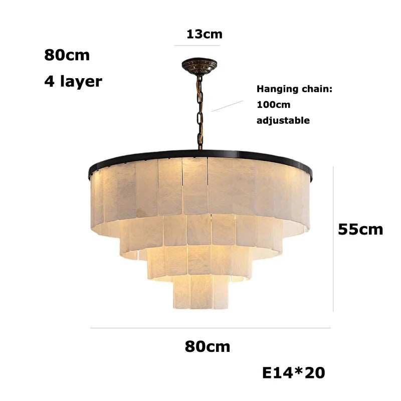 Afralia™ Modern Gold Black Lucite Block Chandelier, Round Oval Lustre Ceiling Lighting E14