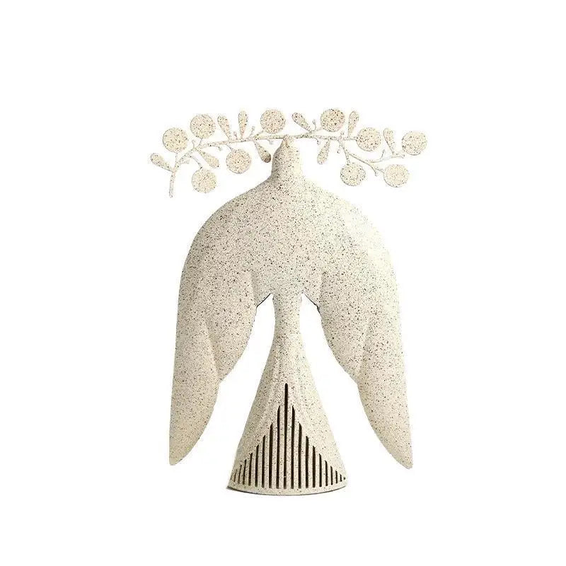 Afralia™ Metal Peace Dove Art Sculpture: Modern Desk Ornament for Room Aesthetics