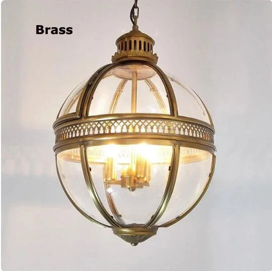 Afralia™ Black Bronze Globe Pendant Light for Elegant Villa and Dining Room Lighting