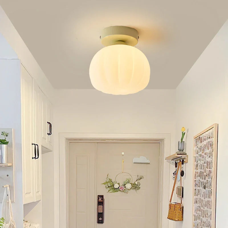 Afralia™ Pumpkin Ceiling Lamp: Modern Nordic Indoor Lighting for Children's Bedroom & Home Aisle