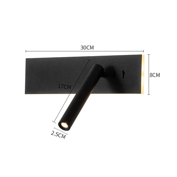 Afralia™ LED Wall Reading Lamp for Bedroom, Hotel Headboard, Night Light