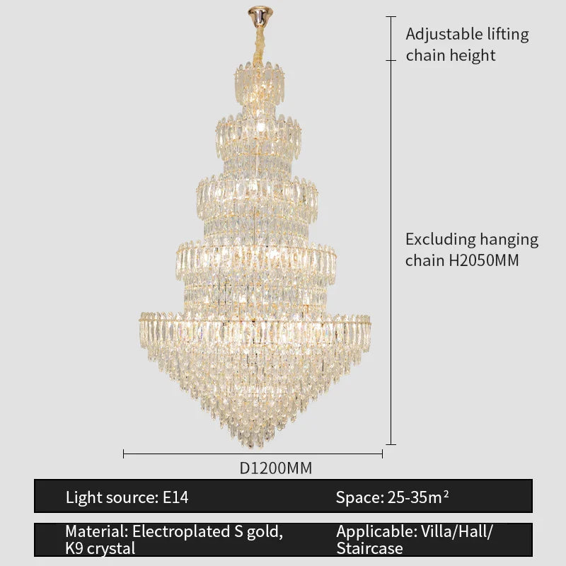 Afralia™ Crystal Chandelier Light: Elegant Postmodern Dining Room & Bedroom Lighting