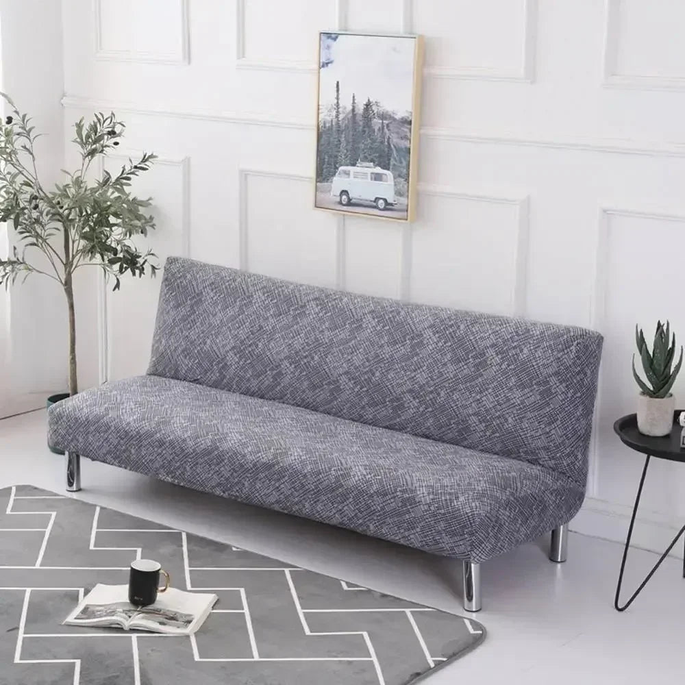Afralia™ Armless Futon Sofa Cover Slipcover Elastic No Armrest