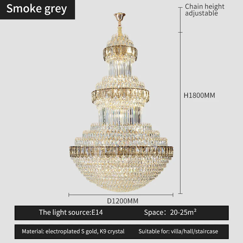 Afralia™ Crystal Chandelier: Luxury Lighting for Villa, Hotel, Office & Exhibitions