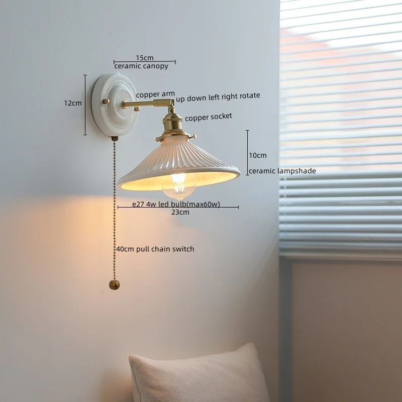 Afralia™ Modern Ceramic LED Wall Lamp for Home Decor