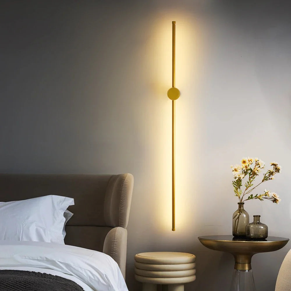 Afralia™ Modern LED Wall Lamp with Touch Switch, 350° Rotation for Bedroom and Living Room