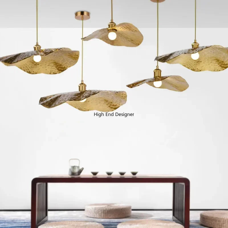 Afralia™ Lotus Leaf LED Chandelier: Modern Nordic Pendant Lights for Home Interior Décor.