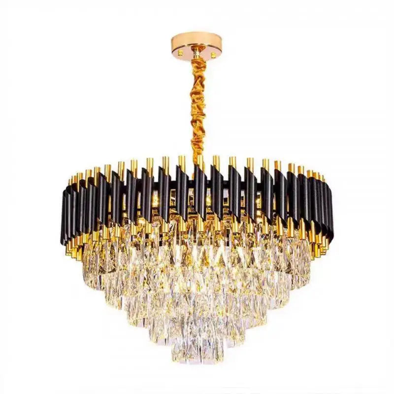 Afralia™ Modern Metal LED Chandelier with K9 Crystal - Luxury Dining Room Pendant Light