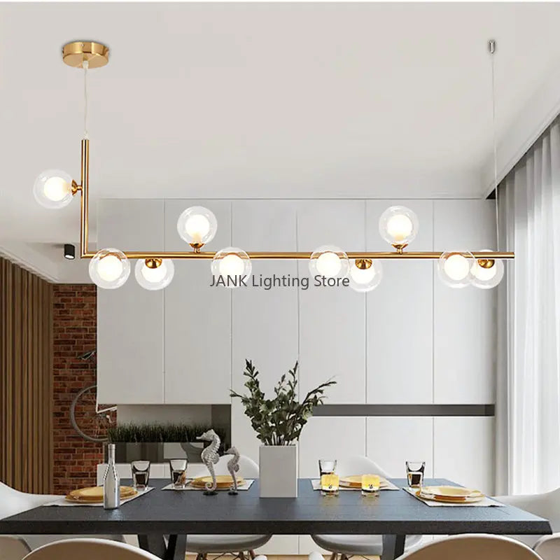 Afralia™ Double Glass Shade Pendant Light: Nordic Minimalist Design, LED Lamp for Living Room, Restaurant