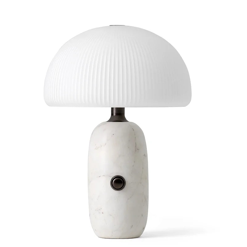 Afralia™ Mushroom Glass Table Lamp for Bedroom and Living Room