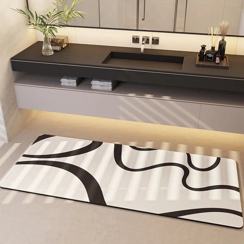 Afralia™ Minimalist Diatom Ooze Bathroom Mat: Super Absorbent, Durable & Anti-Slip