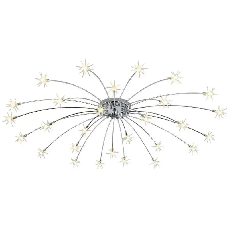 Afralia™ Chrome Metal LED Chandelier: Modern Nordic Design Light Fixture for Living Room, Bedroom, Kitchen