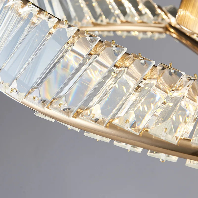 Afralia™ Nordic Luxury Crystal Ceiling Chandelier LED Lighting for Home Decor