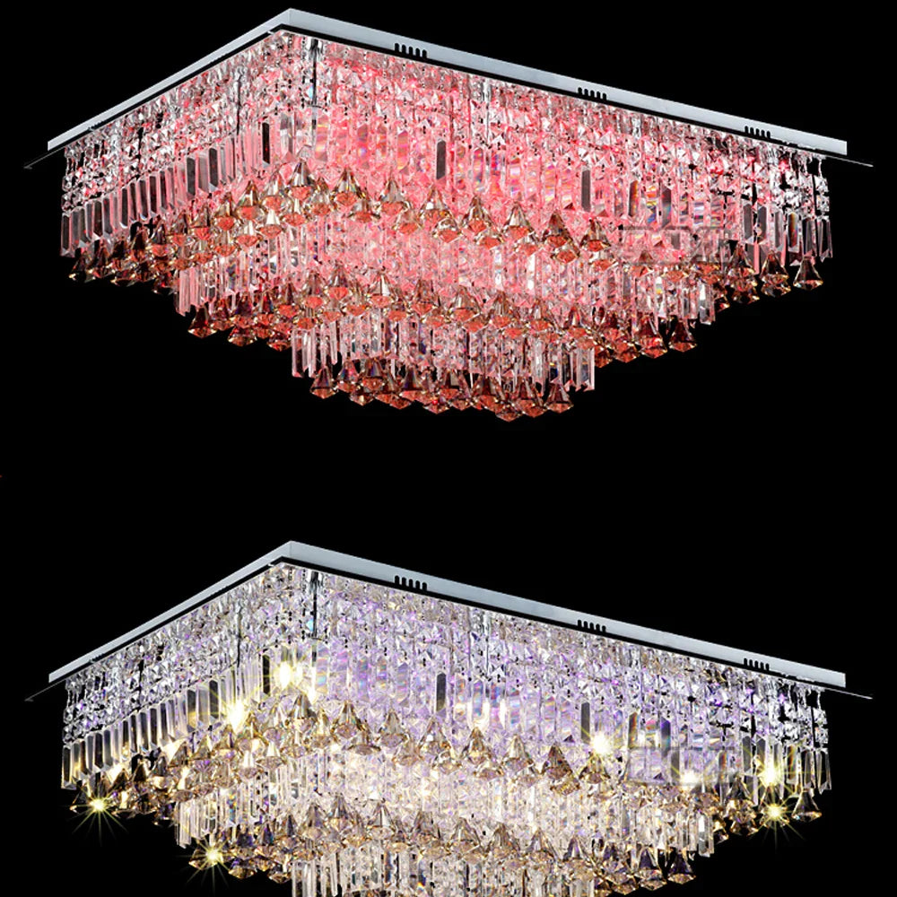 Afralia™ Crystal Stainless Steel LED Ceiling Light for Bedroom Hallway