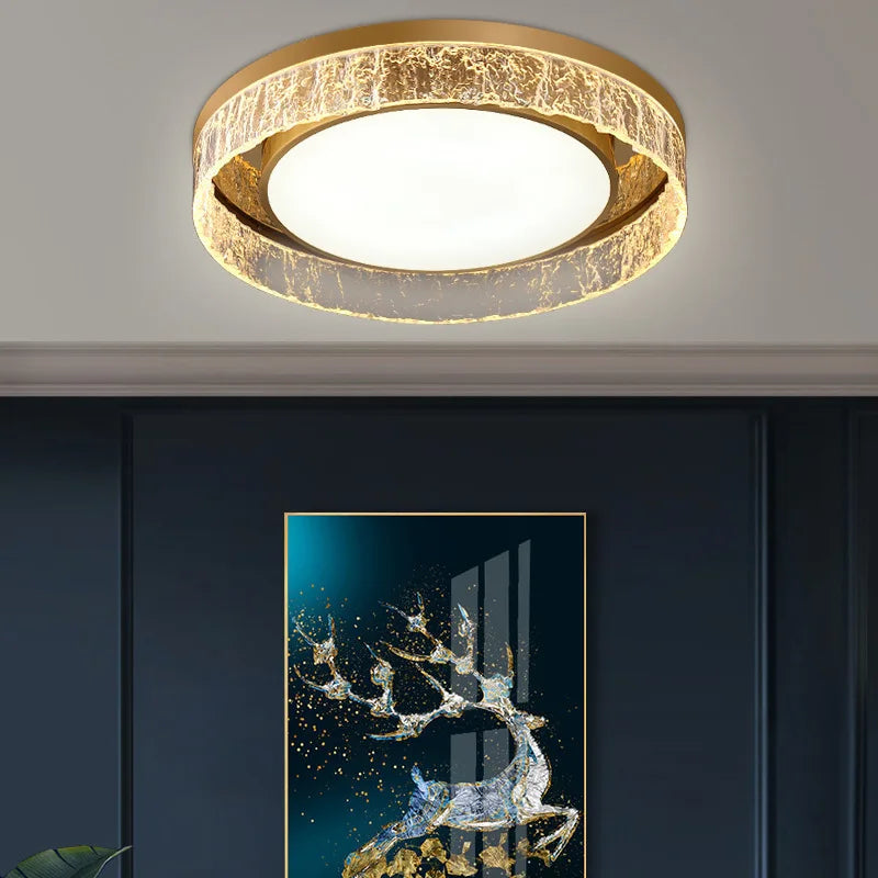 Afralia™ Luxury Resin Chandelier Ring Ceiling Lamp for Living, Dining, and Bedroom