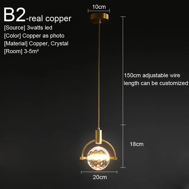 Afralia™ Crystal Pendant Lights Kitchen Fixture for Living Room, Dining Room, and Bedside