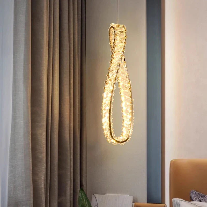 Afralia™ LED Crystal Chandelier for Dining Room Decoration Lighting