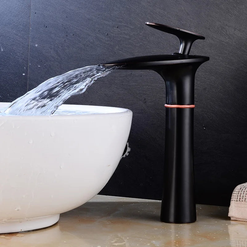 Afralia™ White Gold Basin Faucet: High-End Brass Mixer Tap for Bathroom Sink