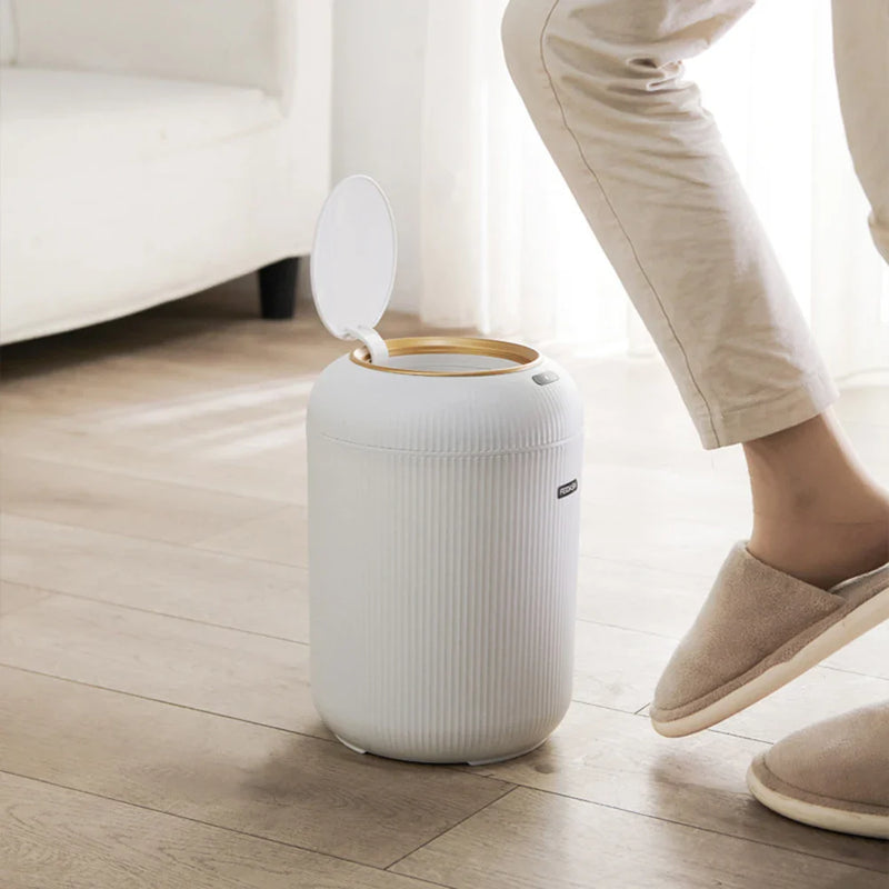 Afralia™ 10L Luxury Sensor Trash Can for Smart Home - Ideal for Kitchen, Bathroom, Living Room