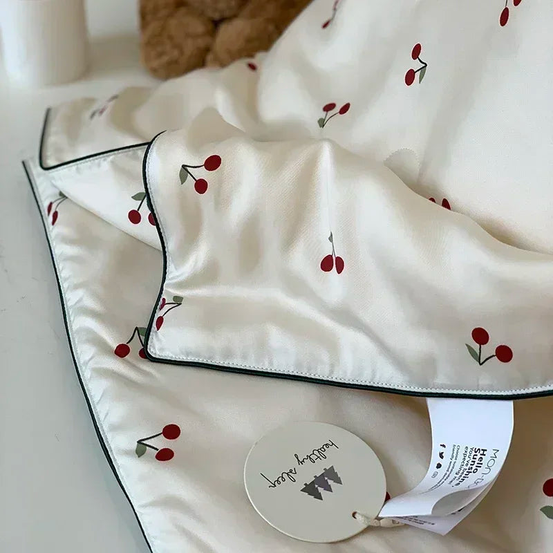 Afralia™ Cherry Lyocell Fiber Cooling Blanket for Child Adults