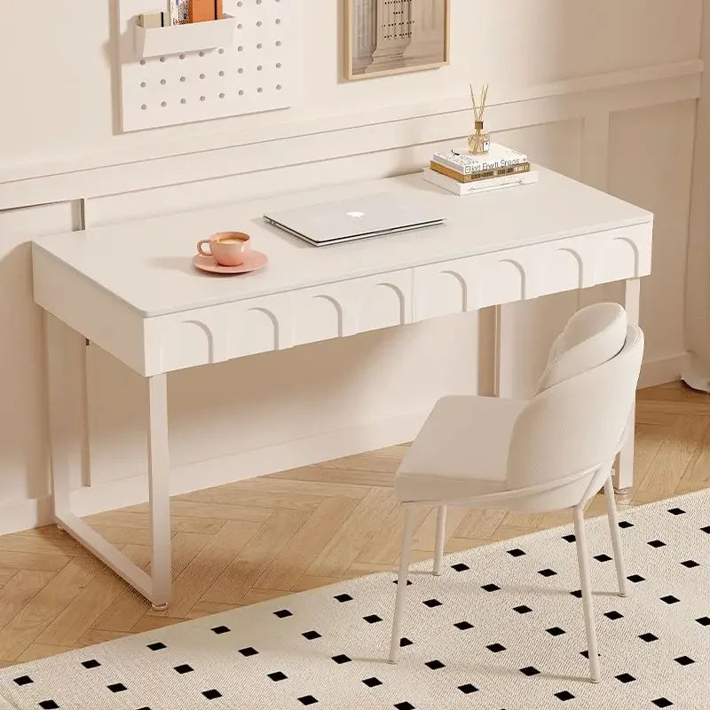 Afralia™ Elegant Writing Desk with Drawers and Computer Table