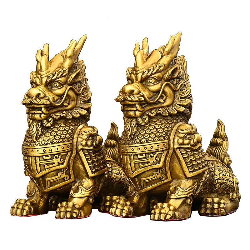 Afralia™ Copper Unicorn Ornaments: Home & Office Decor Crafts