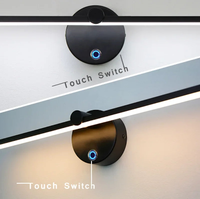 Afralia™ Linear LED Wall Lamp with Switch, 300° Rotation, 41CM, Nordic Minimalist Design