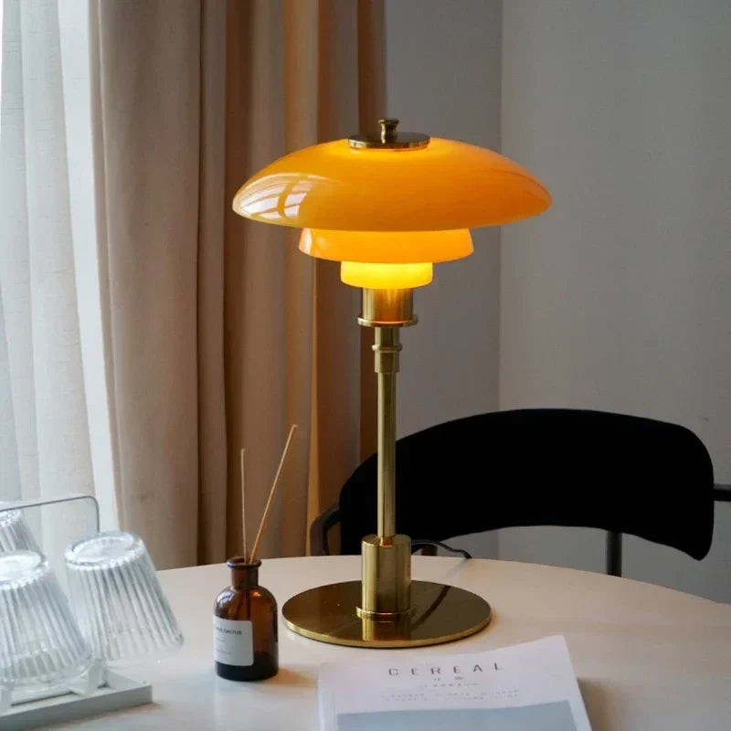 Afralia™ Glass Desk Lamp: Modern Danish Design for Living Room, Study, or Hotel Bedside