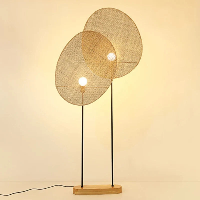 Afralia™ Rattan Weave Floor Lamp - Southeast Asian Style for Home and Office Lighting