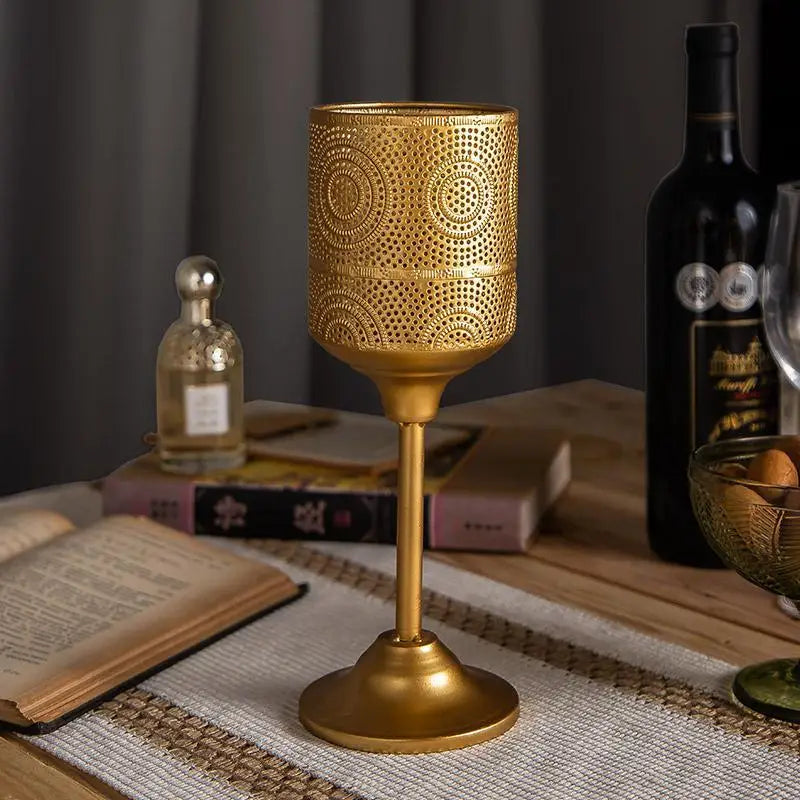 Afralia™ Romantic Wrought Iron Candlestick for Elegant Home Decor & Candlelit Dinners
