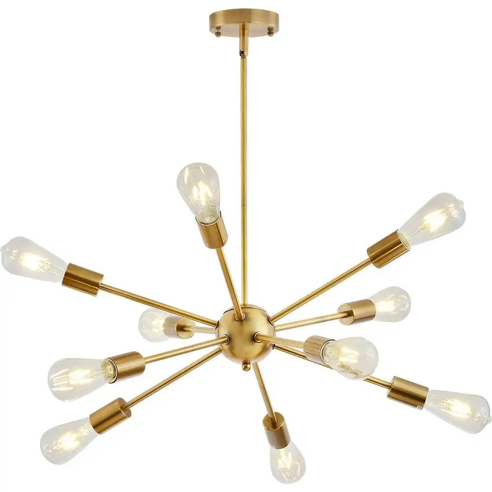 Afralia™ Nordic LED Brass Gold Chandeliers for Living Room & Stair Fixtures