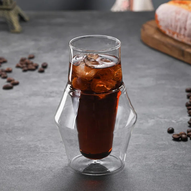 Afralia™ Latte Double Bottom Cup - Heat Resistant Glass Coffee Tea Tableware