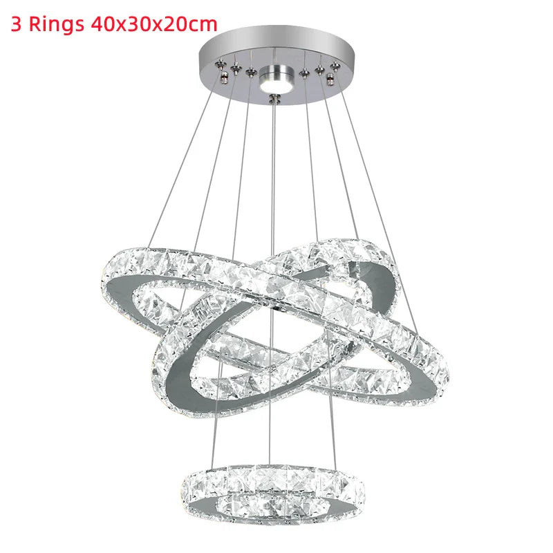 Afralia™ Crystal Chandelier Pendant Lamp for Dining Room and Bedroom