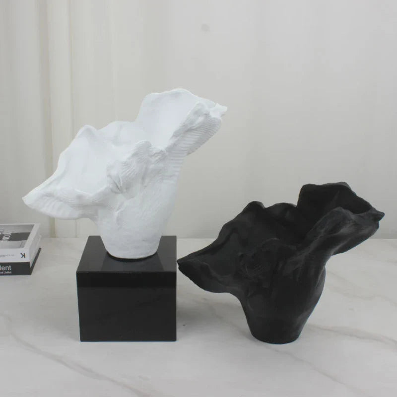 Afralia™ Irregular Resin Flower Vase Home Decor Floral Arrangement Sculpture